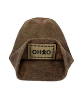 Load image into Gallery viewer, Haakwear H-Stitch Beanie Ohio, The Brown's Cookie Edition - Exclusive Christmas Hat Collection Burgundy / Green Fusion
