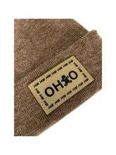 Load image into Gallery viewer, Haakwear H-Stitch Beanie Ohio, The Brown's Cookie Edition - Exclusive Christmas Hat Collection Burgundy / Green Fusion
