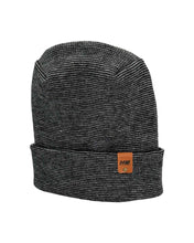 Load image into Gallery viewer, Haakwear H Stitch Fusion Cuffed Beanie / Hat (Patented Design) Black / Gray, Made in USA
