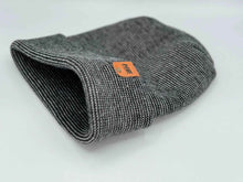 Load image into Gallery viewer, Haakwear H Stitch Fusion Cuffed Beanie / Hat (Patented Design) Black / Gray, Made in USA
