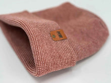 Load image into Gallery viewer, Haakwear H Stitch Fusion Cuffed Beanie / Hat (Patened Design) Burgundy / Pink, Made in USA
