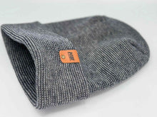 Load image into Gallery viewer, Haakwear H Stitch Fusion Cuffed Beanie / Hat (Patened Design) Gray / Denim, Made in USA
