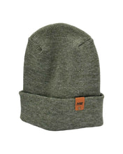 Load image into Gallery viewer, Haakwear H Stitch Fusion Cuffed Beanie / Hat (Patened Design) Gray / Green, Made in USA
