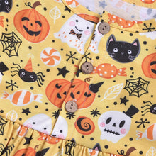 Load image into Gallery viewer, Modern Autmn Colorful Baby Kids Girl Dress For Kids Infant Baby Girls 1-6Years In Hallowen Pumpkin Design Autmn Season
