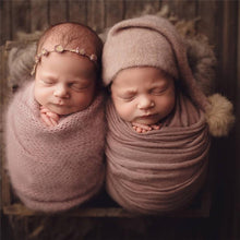 Load image into Gallery viewer, Modern Newborn Photography Props Knit Cap With Fur Ball For Newborn Baby Cap Great For Photo Studio Photography Props Cap Beanie Baby
