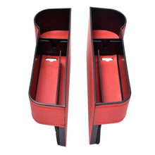 Load image into Gallery viewer, Multifunctional Car Seat Gap Storage Box Cup PU Leather Pocket Catcher Organizer Phone Bottle Cups Holder Car Accessories
