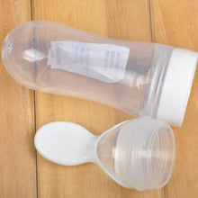 Load image into Gallery viewer, Silicone Baby Bottle With Spoon Food Supplement Bottles Squeeze Spoon Milk Feeding Bottle Cup For Baby and Kids
