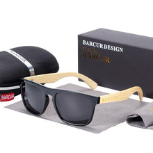 Load image into Gallery viewer, Polarized Bamboo Elegant Wood Sunglasses for Men and Women in Famous Retro Classic Style  Design With UV400 Protection

