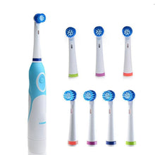 Load image into Gallery viewer, Modern  Rotation Proffesional Electric Toothbrush with 4 &amp; 8 Replacement Heads Deep Clean Battery Operated Tooth Brush Teeth Whitening Teethbrush For Adults
