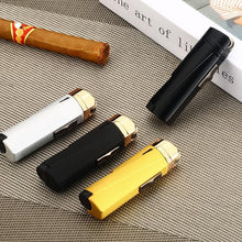 Load image into Gallery viewer, NEW Modern Luxury Grinding Wheel Three Torch Turbo Lighters For Cigarettes Accessories Cigar Smoking Lighters New Metal Design
