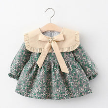 Load image into Gallery viewer, Toddler  Baby Girls  Dress Autumn Long Sleeve Kids Bow Princess Collar Dresses Costume
