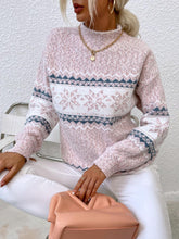 Load image into Gallery viewer, Half-Turtleneck Snowflake Christmas Knit Sweater | NCS
