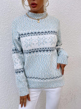 Load image into Gallery viewer, Half-Turtleneck Snowflake Christmas Knit Sweater | NCS
