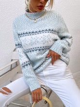 Load image into Gallery viewer, Half-Turtleneck Snowflake Christmas Knit Sweater | NCS
