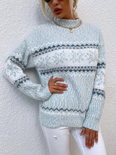 Load image into Gallery viewer, Half-Turtleneck Snowflake Christmas Knit Sweater | NCS
