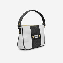 Load image into Gallery viewer, Handbag BYMANYC ® New York – Couture Vegan Vertical Band in Midnight Gold
