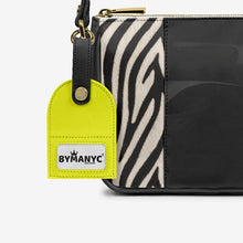 Load image into Gallery viewer, Handbag BYMANYC ® New York – Luxe Pendant Vertical Band in Ruby &amp; Onyx
