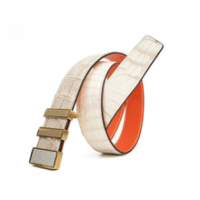Load image into Gallery viewer, Handcrafted Alligator Leather Belts DVG37
