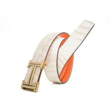 Load image into Gallery viewer, Handcrafted Alligator Leather Belts DVG73
