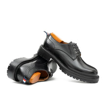 Load image into Gallery viewer, Handcrafted Big Toe Derby Shoes with Thick Sole  Black
