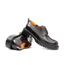 Load image into Gallery viewer, Handcrafted Big Toe Derby Shoes with Thick Sole  Wine red
