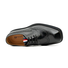 Load image into Gallery viewer, Handcrafted Square Toe Brogue Shoes with Thick Sole Black
