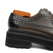 Load image into Gallery viewer, Handmade Chunky - sole Brogue Shoes Coffee
