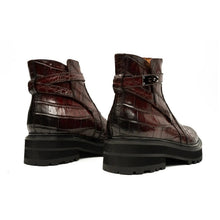 Load image into Gallery viewer, Handmade Nile Croc Chelsea Boots with Buckle
