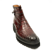 Load image into Gallery viewer, Handmade Nile Croc Chelsea Boots with Buckle
