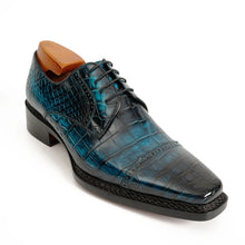 Load image into Gallery viewer, Handmade Nile Crocodile Derby Norwegian Stitch &amp; Silk Lining
