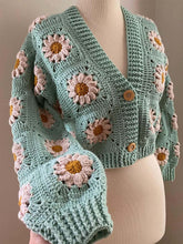 Load image into Gallery viewer, Handmade Stylish Daisy Knit Cardigan Sweater | NCS
