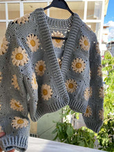 Load image into Gallery viewer, Handmade Stylish Daisy Knit Cardigan Sweater | NCS
