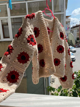 Load image into Gallery viewer, Handmade Stylish Daisy Knit Cardigan Sweater | NCS

