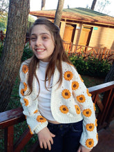 Load image into Gallery viewer, Handmade Stylish Daisy Knit Cardigan Sweater | NCS
