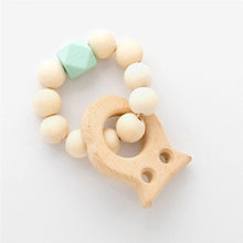 Load image into Gallery viewer, Modern Baby Silicone Wooden  Nursing Bracelets Wood Teether Silicone Beads Teething Wood Rattles Toys for Baby
