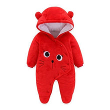 Load image into Gallery viewer, Newborn Winter Hoodie Baby Rompers Outwear Infant Baby Jumpsuit 3M -12M For Girls and Boys Winter Romper
