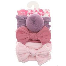 Load image into Gallery viewer, Fashion Baby Nylon Bow Headband Newborn Bowknot Round Ball Head wrap Flower Turban Girls Hair Bands Bow For Kids
