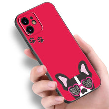 Load image into Gallery viewer, Cute Frenchie Puppy Phone Case For Iphone 14 13 12 Mini 11 Pro Max 7 8 Xr X Xs 7 8 Plus Se 2020 2022 Cover Cute Slim Phone Transparent Soft Elastic Silicone Cover
