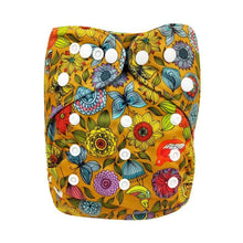 Load image into Gallery viewer, Modern Printed Bamboo Charcoal Inner Pocket Diaper For Baby Reusable Cloth Diaper Nappies With Double Leg Gusset In Modern Printed Design For Baby and Kids
