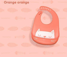 Load image into Gallery viewer, Silicone Baby Eating Bib Children Adjustable Large Boy Girl Saliva Pocket Super Soft Waterproof Bibs For Kids
