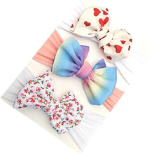 Load image into Gallery viewer, Modern 3PCS Set Floral Bows Baby Headband Dot Bowknot Cotton Hair Band Girls Hair Accessories For Girls
