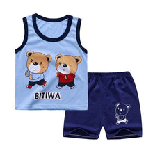 Load image into Gallery viewer, Modern Baby Short Sleeve Clothing Set For Boys And Girls Cotton Underwear SuitSummer Pajamas for Kids
