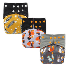 Load image into Gallery viewer, All-In-One  Cloth Diaper for Baby Bamboo Charcoal Eco-friendly Baby Cloth Diaper
