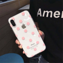 Load image into Gallery viewer, Transparent  Phone Case For iPhone 13 12 11 14 Pro Little Dots Love Heart Clear Back Cover Vintage Women Girls Soft Anti-Scratch Protective Cases for iPhone
