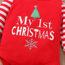 Load image into Gallery viewer, 3PCS  Romper Jumpsuits+Striped Pant Christmas Clothes Set Kids for Infant Boys/Girls In Christmas Printed Design
