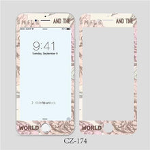 Load image into Gallery viewer, 3D Curved Edge Tempered Glass for iPhone 6 6s 7 8 Plus Fashion Flowers Pattern Screen Protector Protective Film Tempered Glass Screen Protector Designed for iPhone
