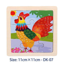 Load image into Gallery viewer, 38 Style Cartoon Wooden Puzzle Children Animal/ Vehicle Toy For  2-6 Year Baby Early Educational Toys for Kids

