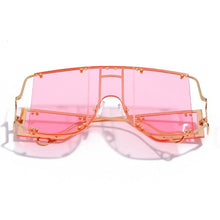 Load image into Gallery viewer, Luxury Modern NEW Fashion Square  Oversized and Big Frame Woman and Ladies SunglasseBrand Metal Rivet Trend Unique Female Eyewear Wth UV 400 Protection
