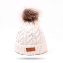 Load image into Gallery viewer, Modern Warm Baby Beanies Hat Pompon Children Hats Knitted Cute Cap For Girls Elegant For Winter

