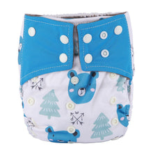 Load image into Gallery viewer, Luxury Charcoal Bamboo Baby Cloth Diaper Nappy Washable Reusable Double Gusset Square Tabs Nappies for Baby and Kids
